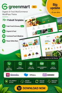 GreenMart Organic WordPress Theme | Premium All-in-One WooCommerce Grocery Solution