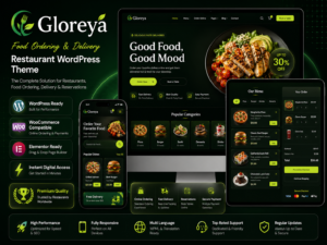 Gloreya Food Ordering & Delivery Restaurant WordPress Theme