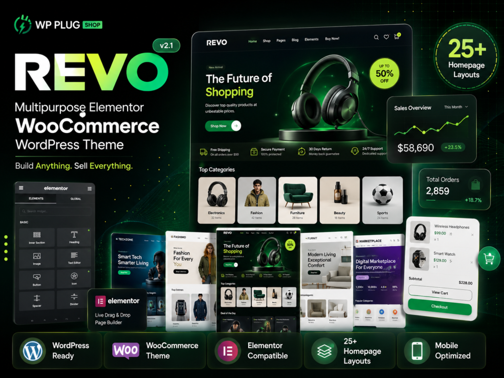 Revo – Multipurpose Elementor WooCommerce WordPress Theme (25+ Homepages & Mobile Layouts