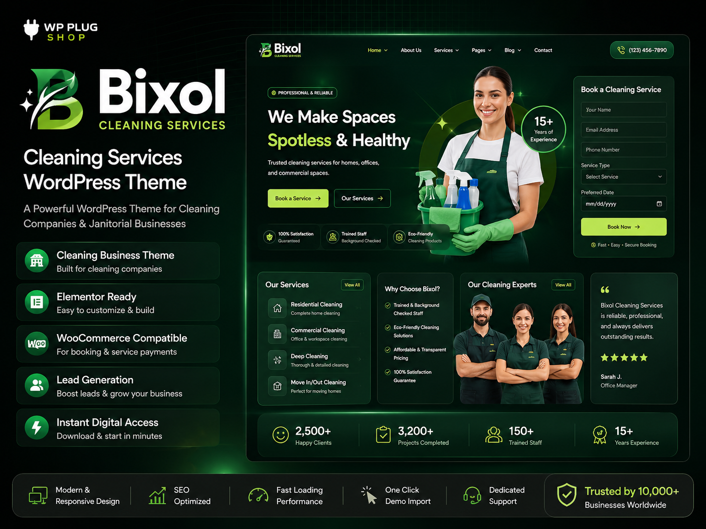 Bixol Cleaning Services WordPress Theme