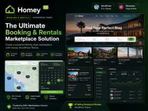 Homey – Booking & Rentals WordPress Theme for Vacation Rental Marketplaces