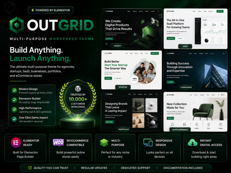 Outgrid Multi-Purpose Elementor WordPress Theme