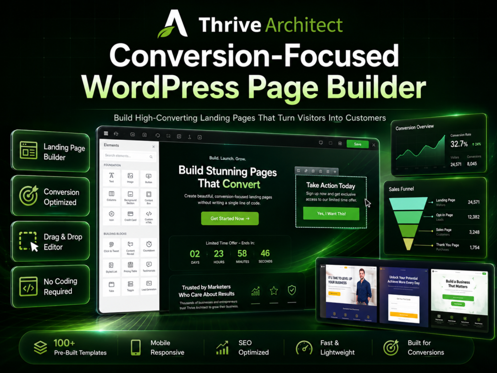Thrive Architect Conversion-Focused WordPress Page Builder