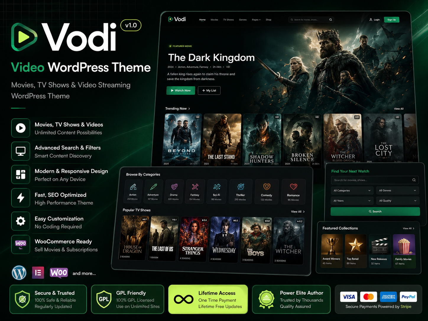 Vodi – Video WordPress Theme for Movies, TV Shows & Streaming Websites