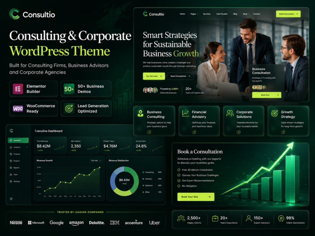Consultio Consulting Corporate WordPress Theme for Business & Finance Firms