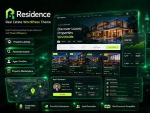 Residence Property Listing WordPress Theme for Real Estate Websites