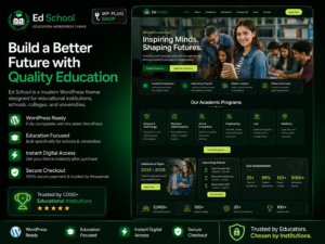 Ed School Education WordPress Theme – Professional School, Academy & Educational Institution Website Solution