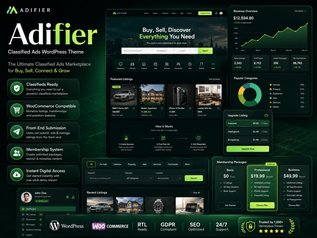 Adifier – Classified Ads WordPress Theme