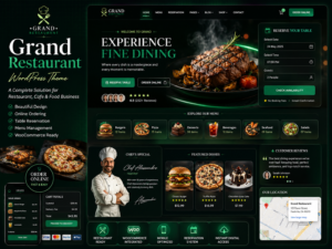 Grand Restaurant WordPress Theme – Cafe, Restaurant & WooCommerce Food Ordering Website Solution