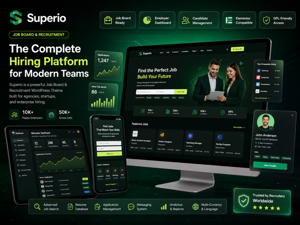 Superio – Job Board & Recruitment WordPress Theme