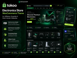 Tokoo – Electronics Store WooCommerce Theme for Affiliates, Dropship & Multi-Vendor Websites<h2>Product Overview</h2>  <p><strong>Tokoo – Electronics Store WooCommerce Theme for Affiliates, Dropship & Multi-Vendor Websites</strong> is a powerful eCommerce WordPress theme designed specifically for electronics stores, gadget retailers, technology marketplaces, affiliate websites, dropshipping businesses, and multi-vendor platforms. Built around WooCommerce, Tokoo provides a professional shopping experience that helps businesses showcase products, improve conversions, and scale online sales.</p>  <p>Inspired by successful electronics marketplaces, Tokoo offers product-focused layouts, advanced shopping features, marketplace compatibility, and mobile-friendly design. Whether you are selling smartphones, computer accessories, gaming products, consumer electronics, smart home devices, or technology equipment, Tokoo provides the tools needed to build a modern online store.</p>  <p>The theme is suitable for startups, established retailers, affiliate marketers, and marketplace operators looking to launch a professional electronics website without investing in custom development.</p>  <h2>Why This Product Is Useful</h2>  <p>Building an electronics eCommerce website requires more than a standard online store. Customers expect powerful search functionality, organized product categories, detailed product pages, responsive design, and seamless shopping experiences. Tokoo addresses these requirements with a specialized WooCommerce theme designed for technology-focused online retail.</p>  <p>It also supports affiliate marketing and dropshipping business models, making it a flexible solution for entrepreneurs who want to generate revenue without managing physical inventory.</p>  <ul> <li>Create professional electronics stores quickly.</li> <li>Launch affiliate marketing websites.</li> <li>Build dropshipping businesses.</li> <li>Create multi-vendor marketplaces.</li> <li>Improve product visibility and discoverability.</li> <li>Enhance customer shopping experiences.</li> <li>Increase conversion opportunities.</li> <li>Reduce development and design costs.</li> </ul>  <h2>Key Features</h2>  <ul> <li><strong>WooCommerce Integration:</strong> Full compatibility with WooCommerce for product management, orders, payments, and customer accounts.</li>  <li><strong>Electronics-Focused Design:</strong> Layouts optimized for gadgets, technology products, electronics, and consumer devices.</li>  <li><strong>Multi-Vendor Marketplace Support:</strong> Compatible with popular marketplace solutions for vendor management.</li>  <li><strong>Affiliate Marketing Support:</strong> Promote affiliate products and monetize referral traffic.</li>  <li><strong>Dropshipping Ready:</strong> Suitable for businesses operating without inventory ownership.</li>  <li><strong>Advanced Product Displays:</strong> Showcase products using attractive grids, carousels, and promotional sections.</li>  <li><strong>Product Comparison Features:</strong> Help customers compare products before making purchasing decisions.</li>  <li><strong>Mega Menu Support:</strong> Organize large product catalogs efficiently.</li>  <li><strong>Responsive Design:</strong> Optimized for desktops, tablets, and mobile devices.</li>  <li><strong>Product Search Functionality:</strong> Improve product discovery and navigation.</li>  <li><strong>SEO-Friendly Structure:</strong> Supports organic search visibility and product indexing.</li>  <li><strong>Promotional Banner Areas:</strong> Highlight offers, discounts, and featured products.</li>  <li><strong>Product Reviews Support:</strong> Encourage customer trust and purchasing confidence.</li>  <li><strong>Homepage Customization Options:</strong> Create unique shopping experiences tailored to your brand.</li>  <li><strong>Fast Shopping Experience:</strong> Designed for smooth navigation and product browsing.</li> </ul>  <h2>Main Benefits</h2>  <ul> <li>Launch electronics stores faster.</li> <li>Improve product presentation.</li> <li>Support affiliate marketing revenue models.</li> <li>Create scalable vendor marketplaces.</li> <li>Improve customer engagement.</li> <li>Increase product discovery.</li> <li>Support dropshipping operations.</li> <li>Reduce website development expenses.</li> <li>Enhance mobile shopping experiences.</li> <li>Increase conversion opportunities.</li> </ul>  <h2>Best Use Cases</h2>  <ul> <li>Electronics stores</li> <li>Technology retailers</li> <li>Gadget shops</li> <li>Smartphone stores</li> <li>Computer accessory stores</li> <li>Gaming product retailers</li> <li>Consumer electronics websites</li> <li>Dropshipping businesses</li> <li>Affiliate marketing websites</li> <li>Multi-vendor marketplaces</li> <li>Technology startup stores</li> <li>Smart home product websites</li> <li>Online retail businesses</li> <li>Product comparison websites</li> </ul>  <h2>Who Should Use This Product?</h2>  <ul> <li>Electronics store owners.</li> <li>WooCommerce entrepreneurs.</li> <li>Affiliate marketers.</li> <li>Dropshipping businesses.</li> <li>Marketplace operators.</li> <li>Technology retailers.</li> <li>Online store startups.</li> <li>Digital entrepreneurs.</li> <li>Product catalog website owners.</li> <li>Multi-vendor marketplace builders.</li> </ul>  <h2>WP Plug Shop Access Benefits</h2>  <p>WP Plug Shop provides access to premium WordPress-ready resources designed for agencies, developers, online retailers, entrepreneurs, marketers, and eCommerce businesses building professional websites.</p>  <ul> <li>Instant digital access.</li> <li>GPL-friendly resource availability.</li> <li>Scanned digital files.</li> <li>Secure checkout process.</li> <li>Suitable for eCommerce and marketplace projects.</li> <li>Useful for agencies managing WooCommerce stores.</li> <li>Budget-conscious access to premium WordPress resources.</li> <li>Supports modern online retail workflows.</li> </ul>  <h2>Product Details</h2>  <table> <thead> <tr> <th>Detail</th> <th>Information</th> </tr> </thead> <tbody> <tr> <td>Product Name</td> <td>Tokoo – Electronics Store WooCommerce Theme</td> </tr> <tr> <td>Product Type</td> <td>WordPress Theme</td> </tr> <tr> <td>Primary Purpose</td> <td>Electronics eCommerce & Marketplace Websites</td> </tr> <tr> <td>WooCommerce Compatible</td> <td>Yes</td> </tr> <tr> <td>Affiliate Marketing Support</td> <td>Yes</td> </tr> <tr> <td>Dropshipping Ready</td> <td>Supported</td> </tr> <tr> <td>Marketplace Compatible</td> <td>Yes</td> </tr> <tr> <td>Responsive Design</td> <td>Yes</td> </tr> <tr> <td>Mobile Friendly</td> <td>Yes</td> </tr> <tr> <td>SEO Friendly</td> <td>Yes</td> </tr> <tr> <td>Best For</td> <td>Electronics Stores, Affiliates & Marketplaces</td> </tr> </tbody> </table>  <h2>Feature Comparison</h2>  <table> <thead> <tr> <th>Feature</th> <th>Tokoo</th> <th>Generic WooCommerce Theme</th> </tr> </thead> <tbody> <tr> <td>Electronics Store Design</td> <td>Specialized</td> <td>General Purpose</td> </tr> <tr> <td>Affiliate Product Support</td> <td>Yes</td> <td>Limited</td> </tr> <tr> <td>Dropshipping Compatibility</td> <td>Yes</td> <td>Basic</td> </tr> <tr> <td>Multi-Vendor Marketplace Support</td> <td>Included</td> <td>Varies</td> </tr> <tr> <td>Product Comparison Features</td> <td>Supported</td> <td>Limited</td> </tr> <tr> <td>Mega Menu Integration</td> <td>Yes</td> <td>Optional</td> </tr> <tr> <td>Technology Retail Focus</td> <td>Strong</td> <td>General</td> </tr> <tr> <td>Conversion-Focused Layouts</td> <td>Advanced</td> <td>Standard</td> </tr> </tbody> </table>  <h2>Pros and Considerations</h2>  <table> <thead> <tr> <th>Pros</th> <th>Considerations</th> </tr> </thead> <tbody> <tr> <td>Built specifically for electronics stores.</td> <td>Advanced marketplace setups may require additional configuration.</td> </tr> <tr> <td>Supports affiliate and dropshipping business models.</td> <td>Vendor management depends on marketplace plugins.</td> </tr> <tr> <td>WooCommerce-focused architecture.</td> <td>Large product catalogs may require optimization.</td> </tr> <tr> <td>Professional marketplace design.</td> <td>Some advanced features may require compatible extensions.</td> </tr> <tr> <td>Strong mobile shopping experience.</td> <td>Hosting quality affects overall performance.</td> </tr> <tr> <td>Scalable for growing online businesses.</td> <td>Business requirements vary by project size.</td> </tr> </tbody> </table>  <h2>Final Verdict</h2>  <p>Tokoo is a highly focused WooCommerce WordPress theme built for electronics retailers, technology marketplaces, affiliate marketers, and dropshipping businesses. Its product-centric design, marketplace compatibility, mobile-friendly shopping experience, and conversion-oriented layouts make it an excellent choice for launching modern online stores.</p>  <p>Whether you are building a gadget store, creating a technology marketplace, launching an affiliate website, or scaling a multi-vendor platform, Tokoo provides the infrastructure needed to support growth and improve online sales performance.</p>  <p>For businesses seeking a professional electronics WooCommerce theme with marketplace flexibility and eCommerce-focused functionality, Tokoo offers a reliable foundation for long-term success in the competitive online retail market.</p>