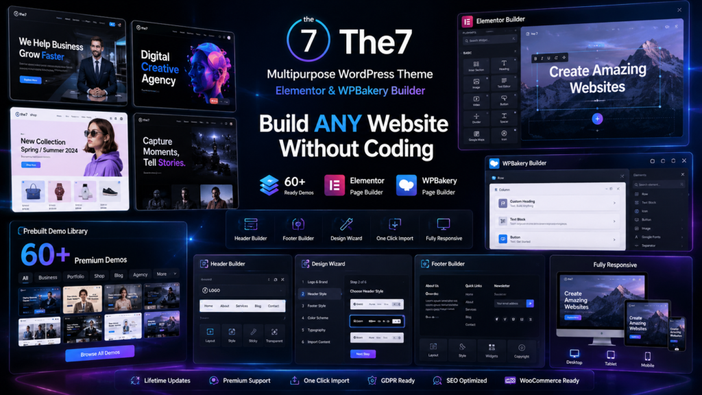 The7 Multipurpose WordPress Theme Elementor & WPBakery Builder