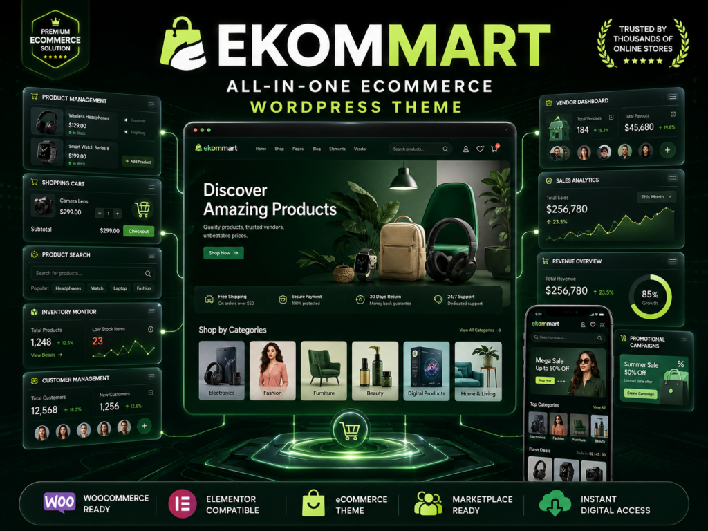 Ekommart – All-in-One eCommerce WooCommerce WordPress Theme