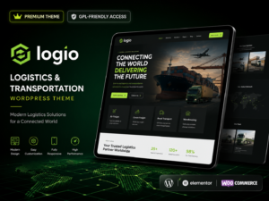 Logio Logistics & Transportation WordPress Theme (Premium Digital Access)