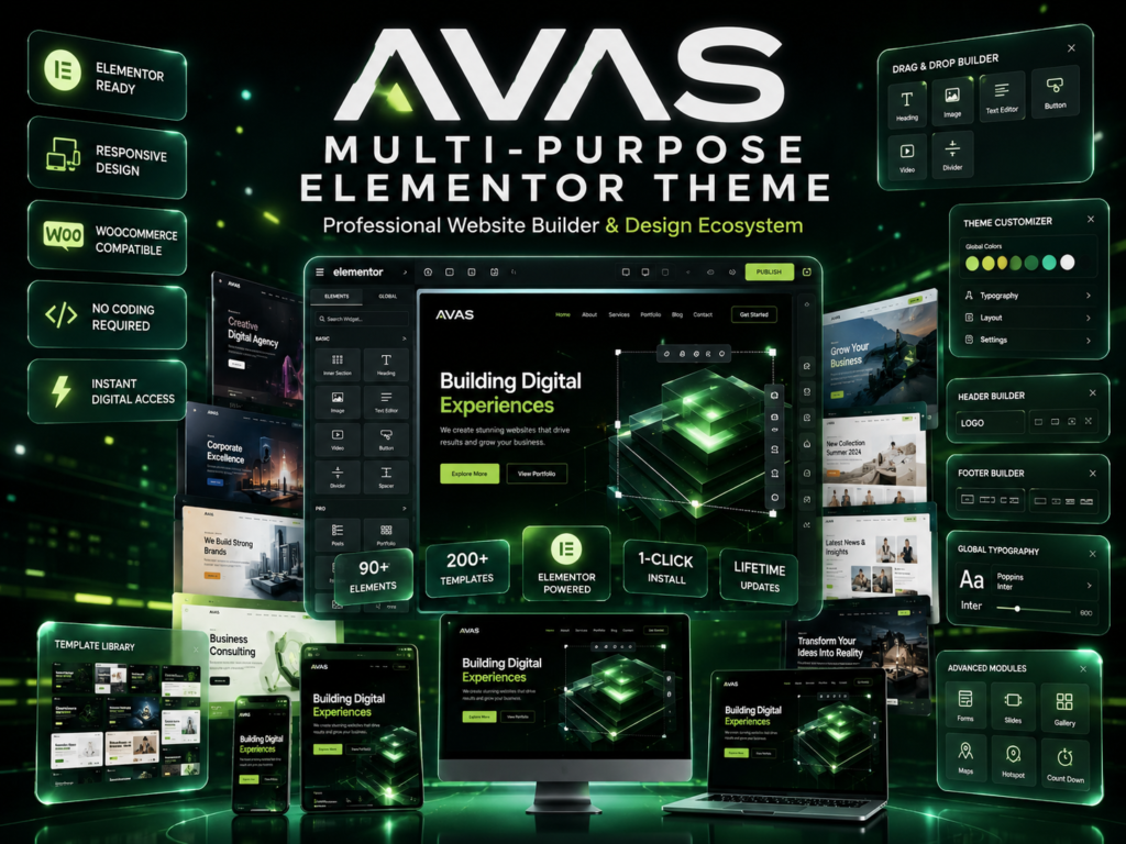 Avas – Multi-Purpose Elementor WordPress Theme