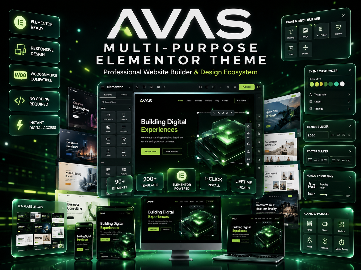 Avas – Multi-Purpose Elementor WordPress Theme
