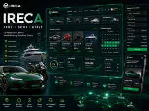 Ireca – Car Rental, Boat, Bike & Vehicle Booking WordPress Theme
