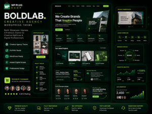 Boldlab Creative Agency WordPress Theme – Modern Portfolio & Business Showcase