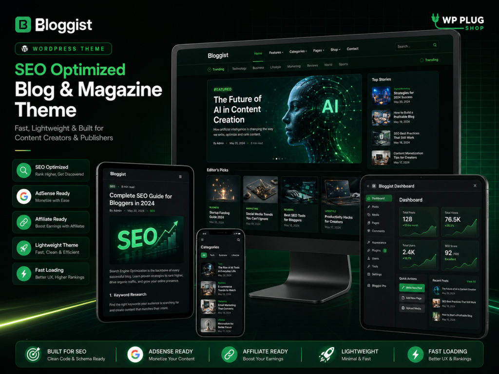 Bloggist WordPress Theme – SEO Optimized Blog & Magazine Theme