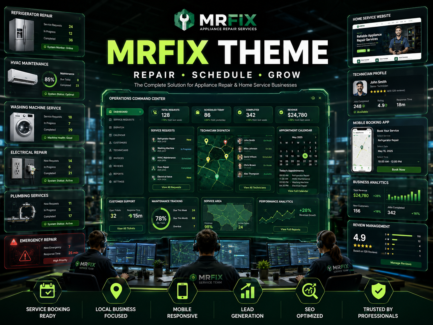 MrFix Theme – Appliances Repair Services WordPress Theme