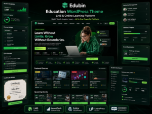 Edubin Education WordPress Theme – LMS & Online Course Builder