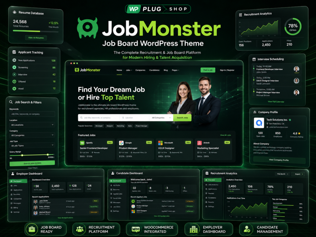 JobMonster Job Board WordPress Theme – Recruitment & Hiring Platform