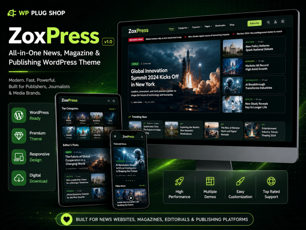 ZoxPress – All-in-One News, Magazine & Publishing WordPress Theme