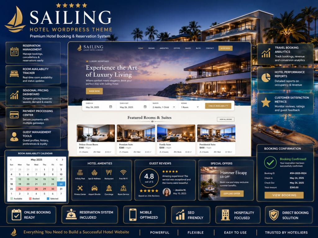 Sailing Theme – Hotel WordPress Theme