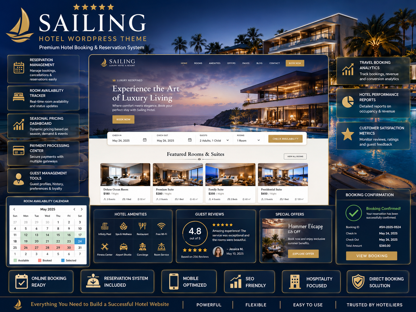Sailing Theme – Hotel WordPress Theme