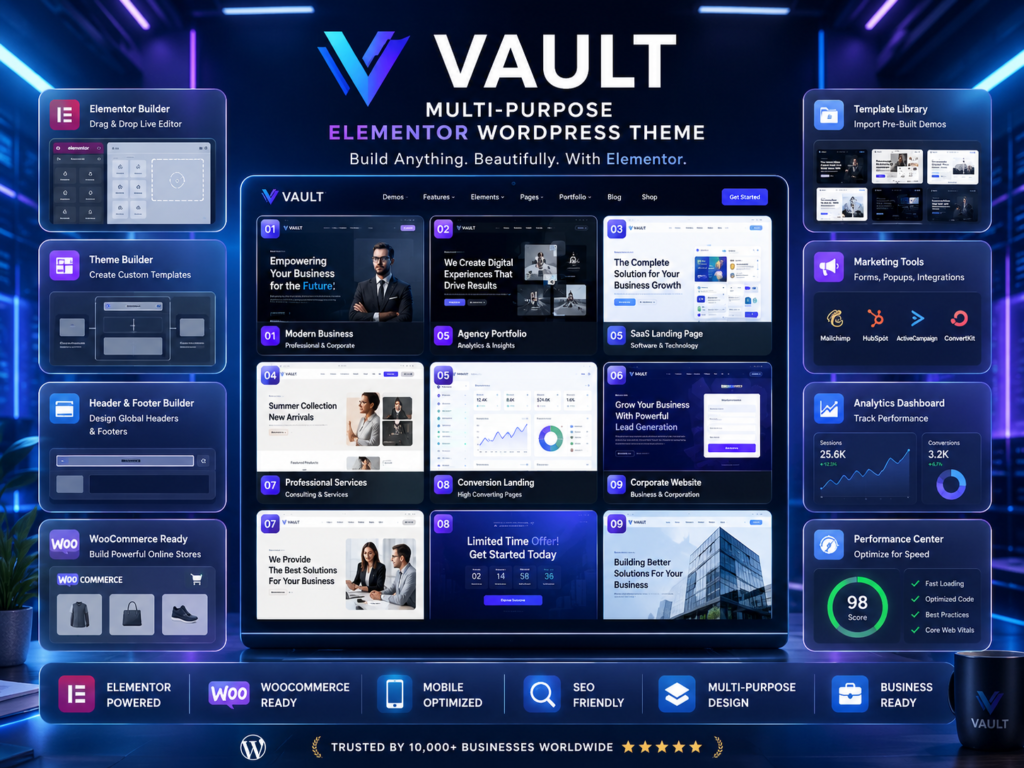 Vault Theme – Multi-Purpose Elementor WordPress Theme