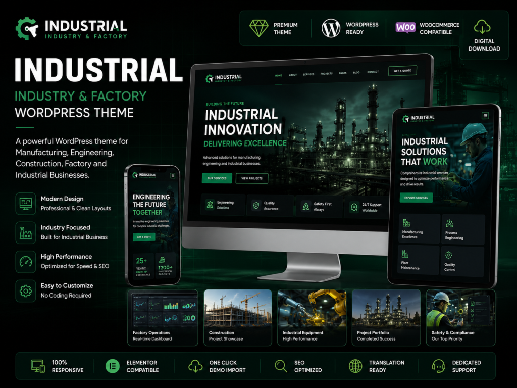 Industrial – Industry & Factory WordPress Theme