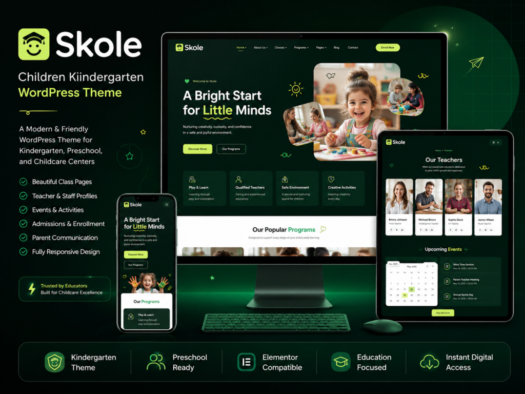 Skole – Children Kindergarten WordPress Theme