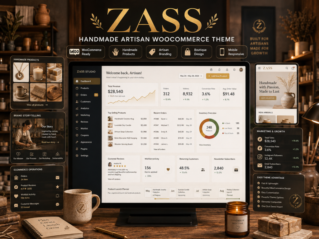 Zass Theme – WooCommerce Theme for Handmade Artists and Artisans