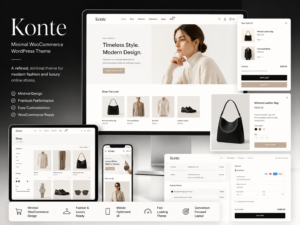 ⭐ Konte – Minimal WooCommerce WordPress Theme for Modern Online Stores