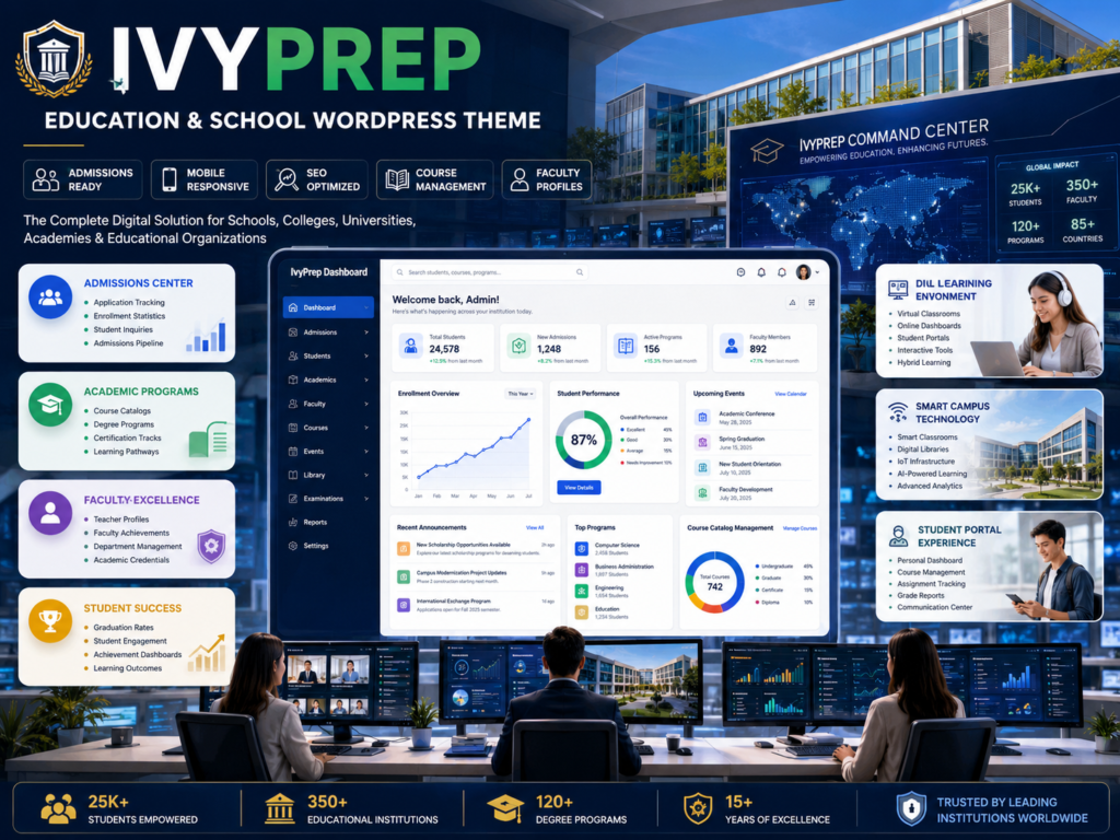 IvyPrep Theme – Education & School WordPress Theme