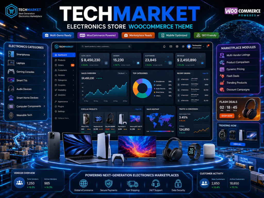 Techmarket Theme – Multi-demo & Electronics Store WooCommerce Theme