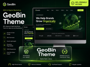 GeoBin SEO Startup & SaaS WordPress Theme (Premium GPL-Friendly Access)