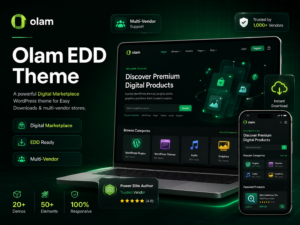 Olam WordPress Theme – Easy Digital Downloads Marketplace & Digital Store Theme
