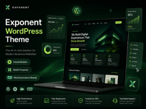 Exponent WordPress Theme – Modern Multi-Purpose Business & WooCommerce Theme