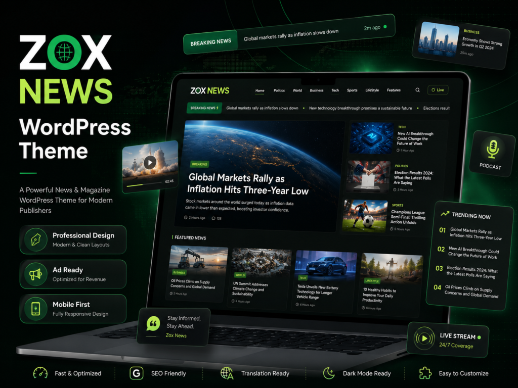 Zox News WordPress Theme – Professional News & Magazine Them