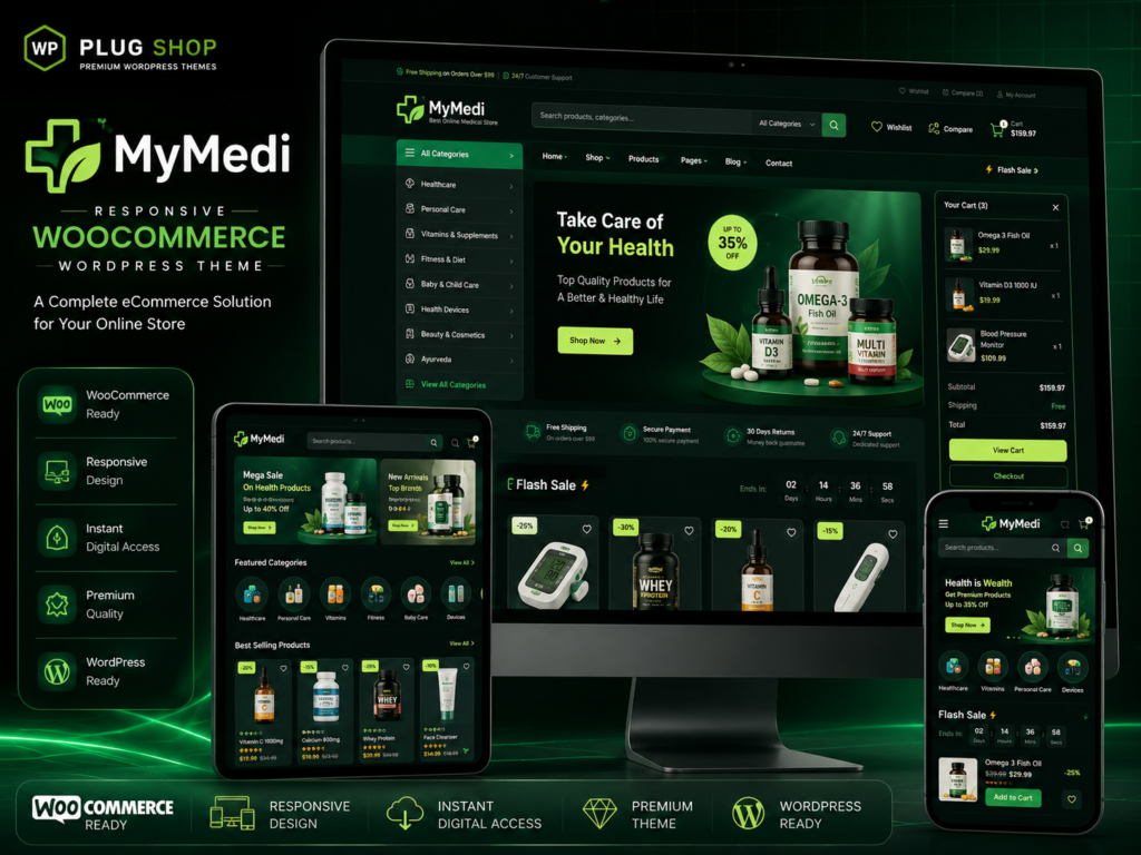MyMedi – Responsive WooCommerce WordPress Theme