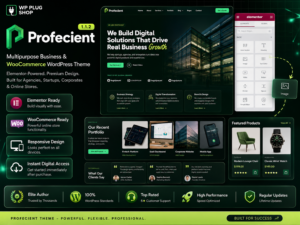 Profecient Theme 1.1.2 – Multipurpose Elementor Business & WooCommerce WordPress Theme
