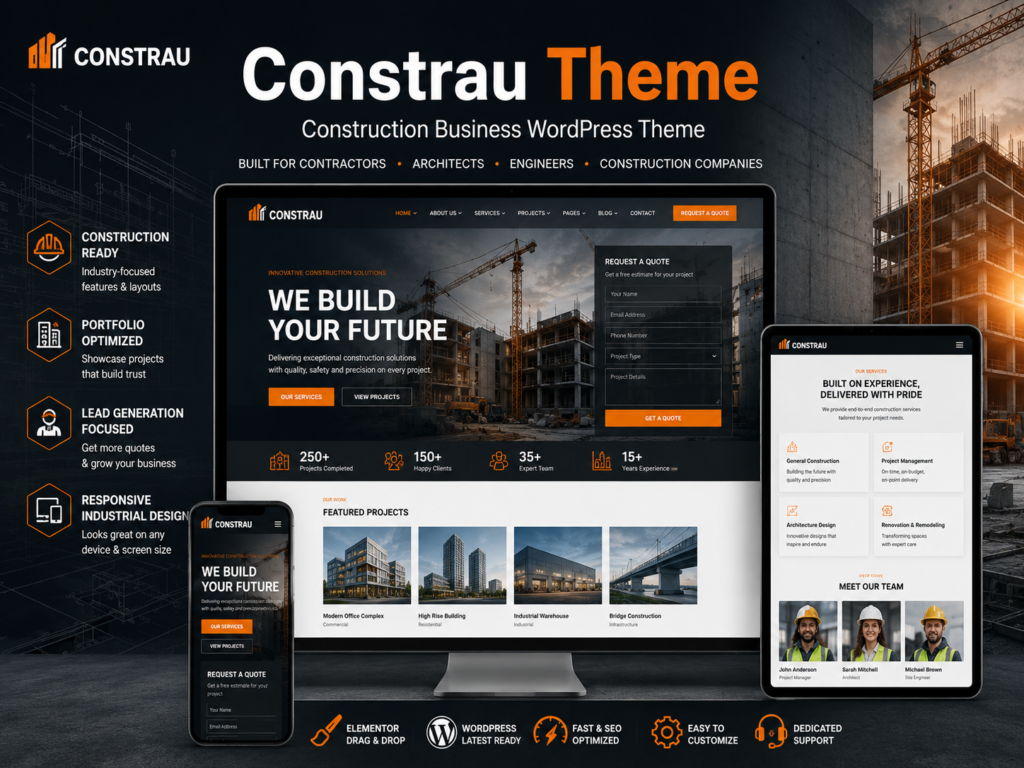 Constrau Theme – Construction Business WordPress Theme