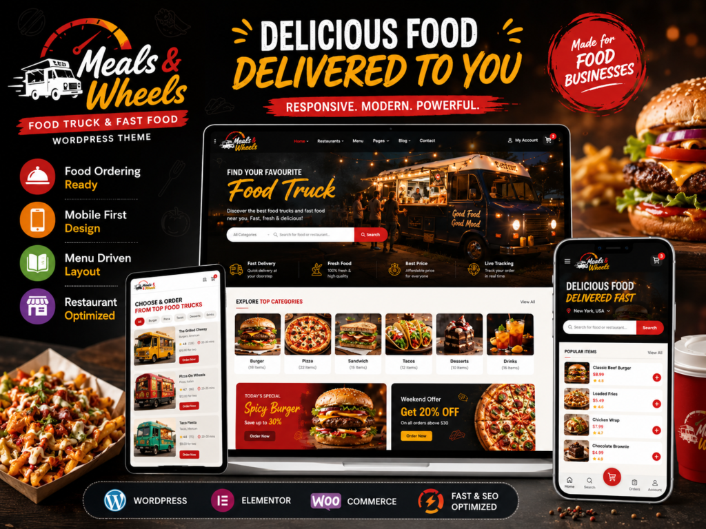 Meals & Wheels Theme – Food Truck & Fast Food WordPress Theme