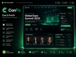ConFix Theme – Expo, Conference & Events WordPress Theme with Elementor