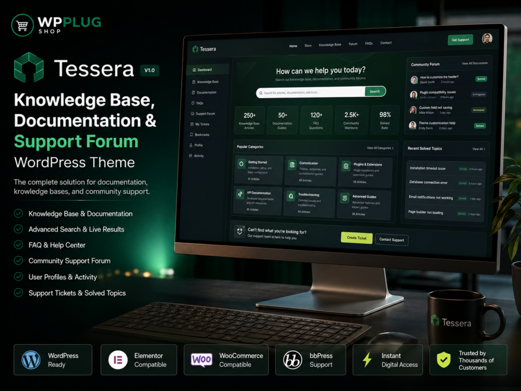 Tessera – Knowledge Base, Documentation & Support Forum WordPress Theme