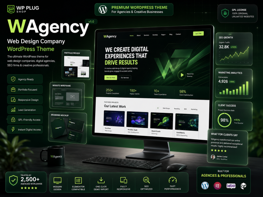 WAgency – Web Design & Digital Marketing Agency WordPress Theme