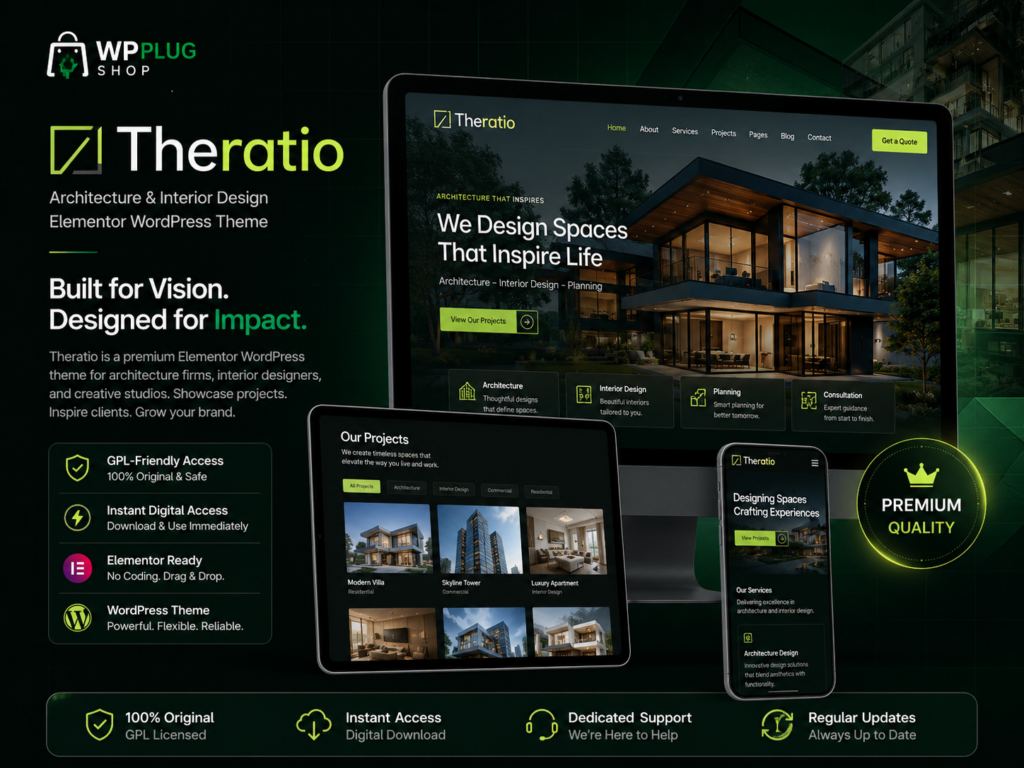 Theratio – Architecture & Interior Design Elementor WordPress Theme