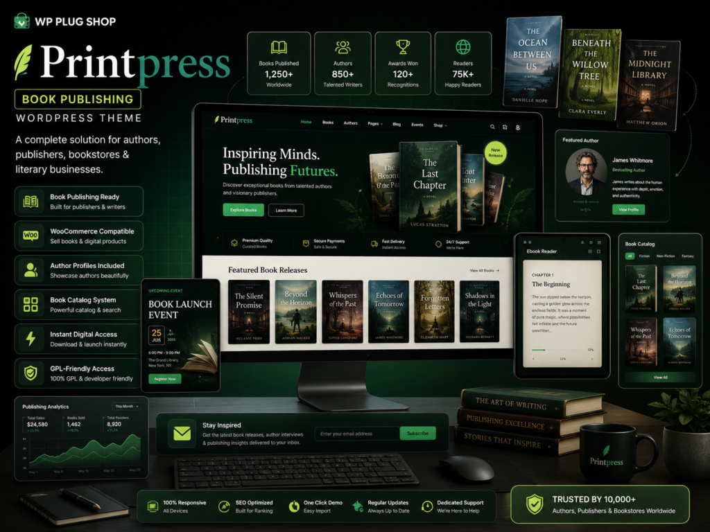Printpress – Book Publishing WordPress Theme