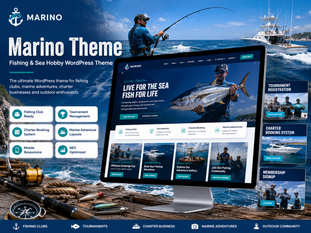 Marino Theme – Fishing & Sea Hobby WordPress Theme
